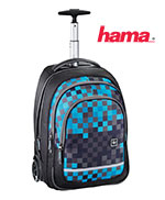 Školská taška na kolieskach Blue Pixel