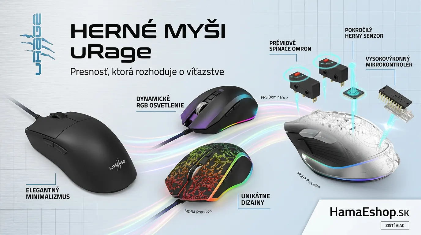 Herné myši uRage – drôtové a bezdrôtové gaming myši 