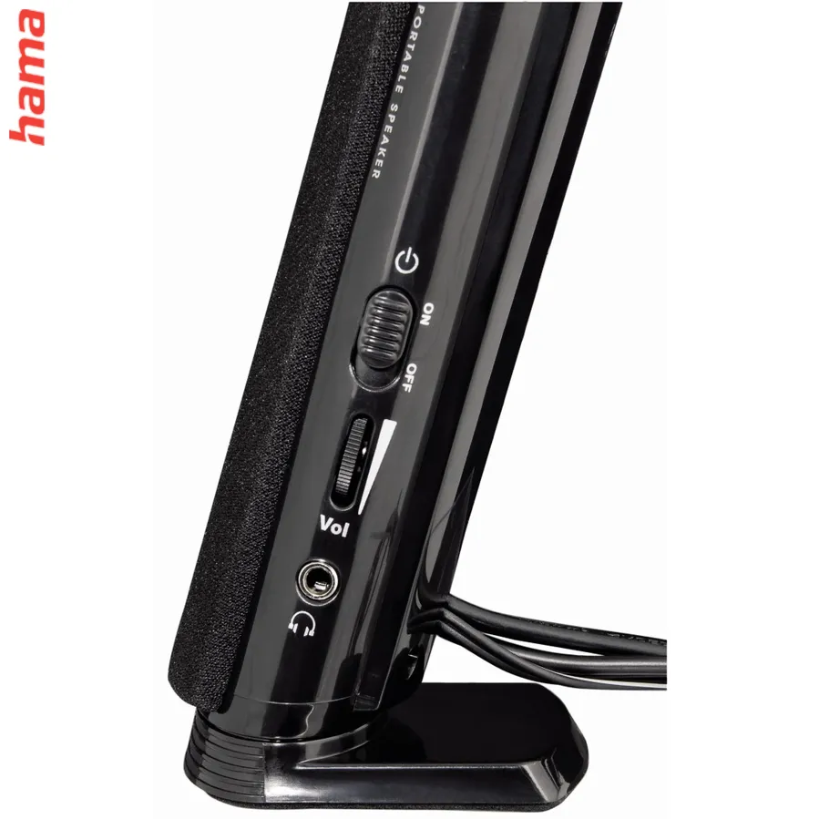 Hama Pipe 3.0, Bluetooth reproduktor, vode odolný podľa IPX5, 24 W, 10 svetelných režimov, čierny