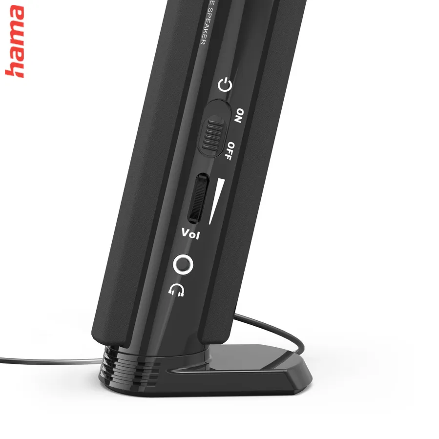 Hama Pipe 3.0, Bluetooth reproduktor, vode odolný podľa IPX5, 24 W, 10 svetelných režimov, čierny