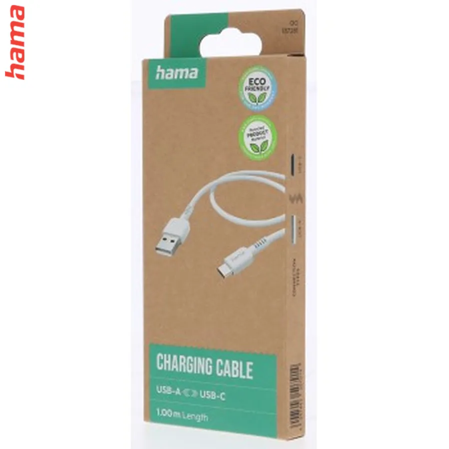 Hama Eco MFi kábel USB 2.0 pre Apple, USB-A - Lightning, 1 m, biely