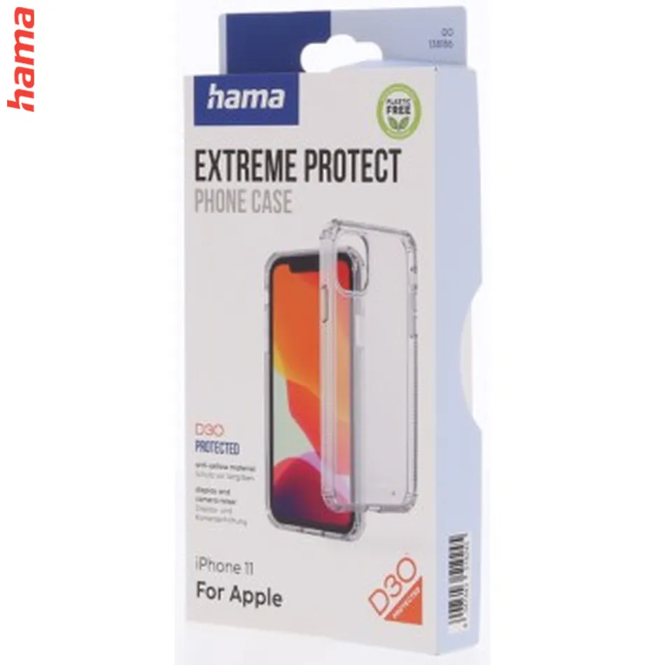 Hama Extreme Protect, kryt pre Apple iPhone 15, materiál D3O®, priehľadný čierny  