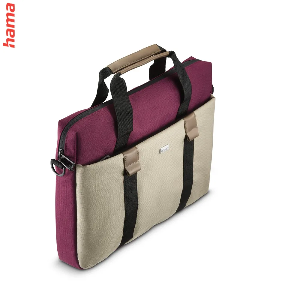 Hama Silvan, taška na notebook, pre 34-36 cm (13,3-14,1"), recyklovaný polyester, béžová/bordová  