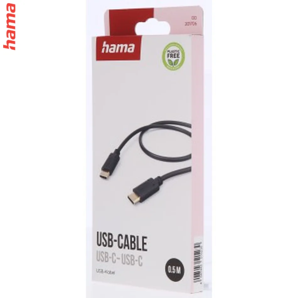 Hama USB-C 2.0 kábel Fabric, 1,5 m, 100 W, opletený