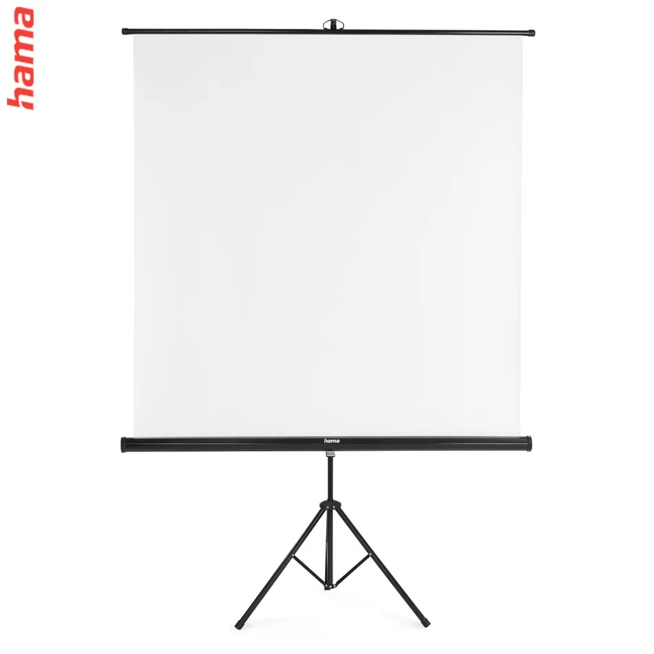 Hama projekčné plátno 2v1, 125x125 cm, uhlopriečka 177 cm, so statívom, prenosné, biele