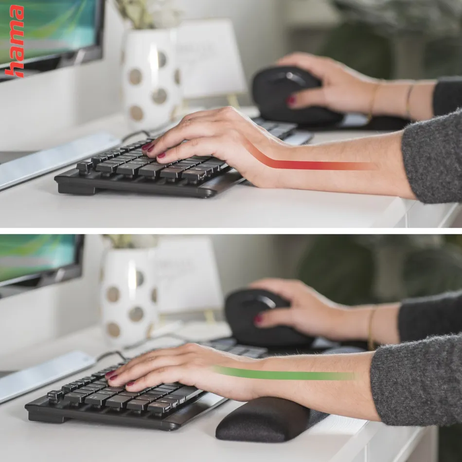 Hama ergonomická podložka pod myš Maxi, čierna