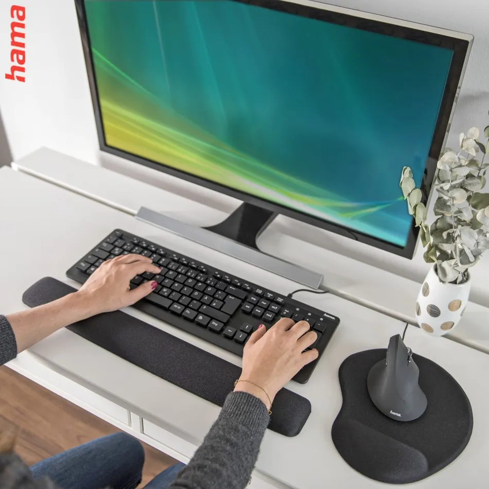 Hama ergonomická podložka pod myš Maxi, čierna