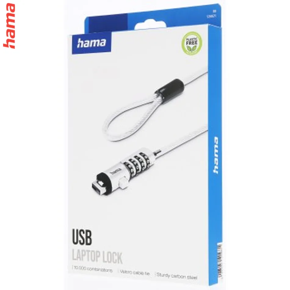 Hama zámka na notebook USB, 4-miestny číselný kód