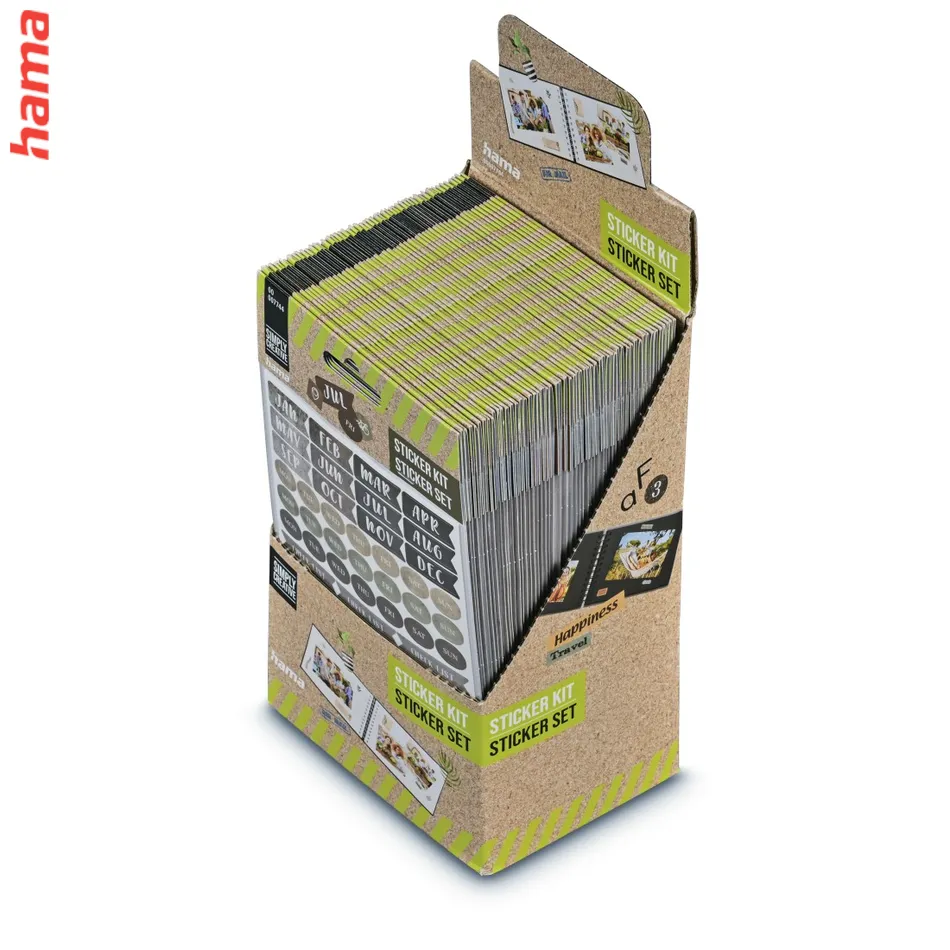 Hama Simply Creative Samolepky – Vintage Cestovanie, 75 ks, 3 hárky