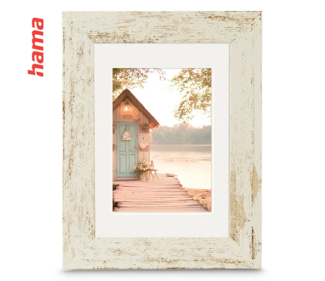 Fotorámik Hama COTTAGE, 30x40 cm old white s paspartou