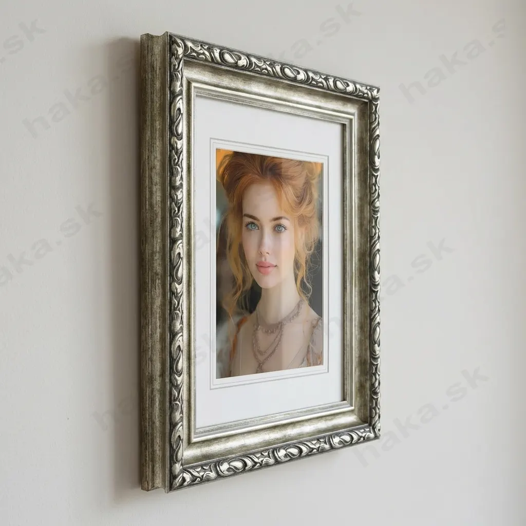 Drevený rám na obraz 60x90 cm Toscana strieborný plexi