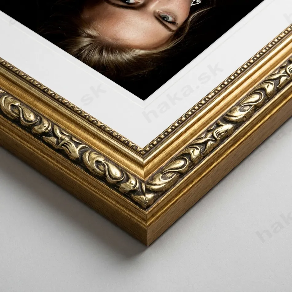 Drevený rám na obraz A4 21x29,7 cm Aurelia zlatý