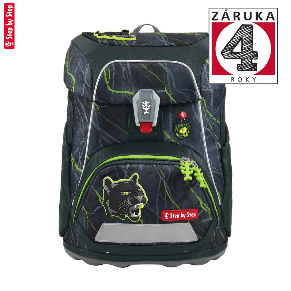 Školská aktovka Step by Step FIT, Danger Cat Chiko - 5-dielny set, AGR certifikát