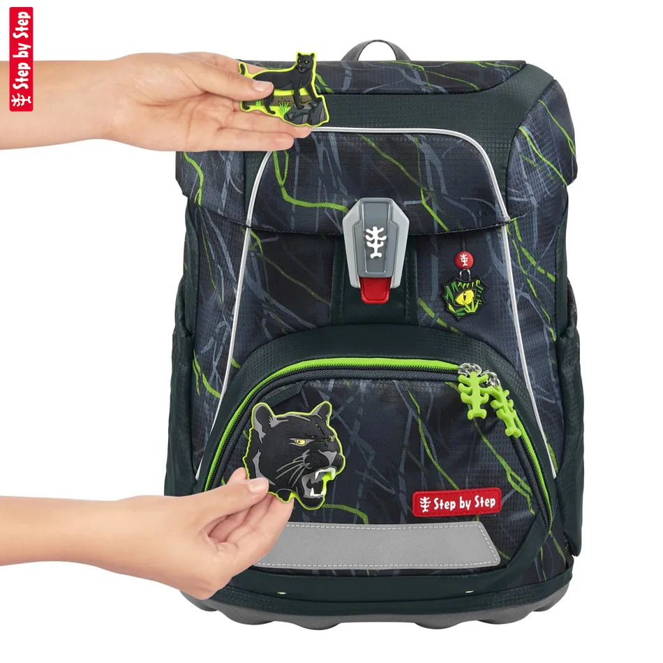 Školská aktovka Step by Step FIT, Danger Cat Chiko - 5-dielny set, AGR certifikát