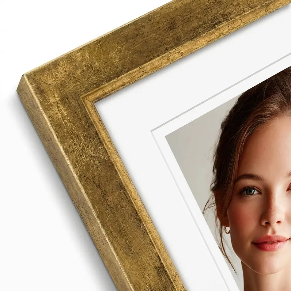 Drevený rám na obraz 20x30 cm ASPEN zlatá patina