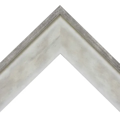 Drevený rám na obraz Como 40x60 cm - perleťová sivá s metalickým lemom