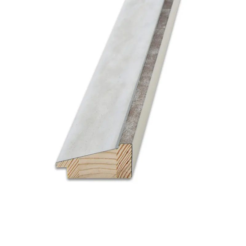 Drevený rám na obraz Como 40x60 cm - perleťová sivá s metalickým lemom