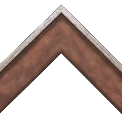 Drevený rám na obraz Como A1 60x84 cm tmavý orech so strieborným lemom plexisklo