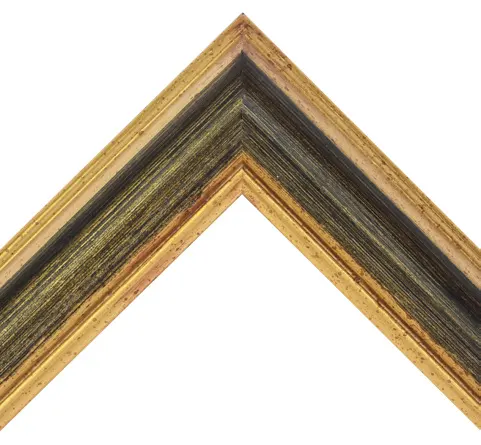 Drevený rám na obraz Salta 18x24 cm starozlatý s čiernou patinou