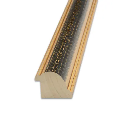 Drevený rám na obraz Salta  A4 21x29,7 cm starozlatý s zelenou patinou