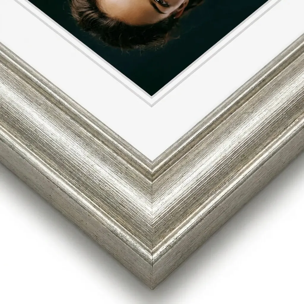 Drevený rám na obraz Salta 20x30 cm bielo-krémový so starozlatým lemom