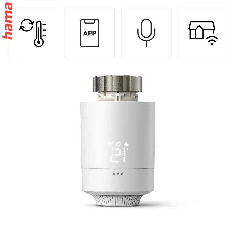 Hama SMART termostatická hlavica pre reguláciu kúrenia, Matter/Thread