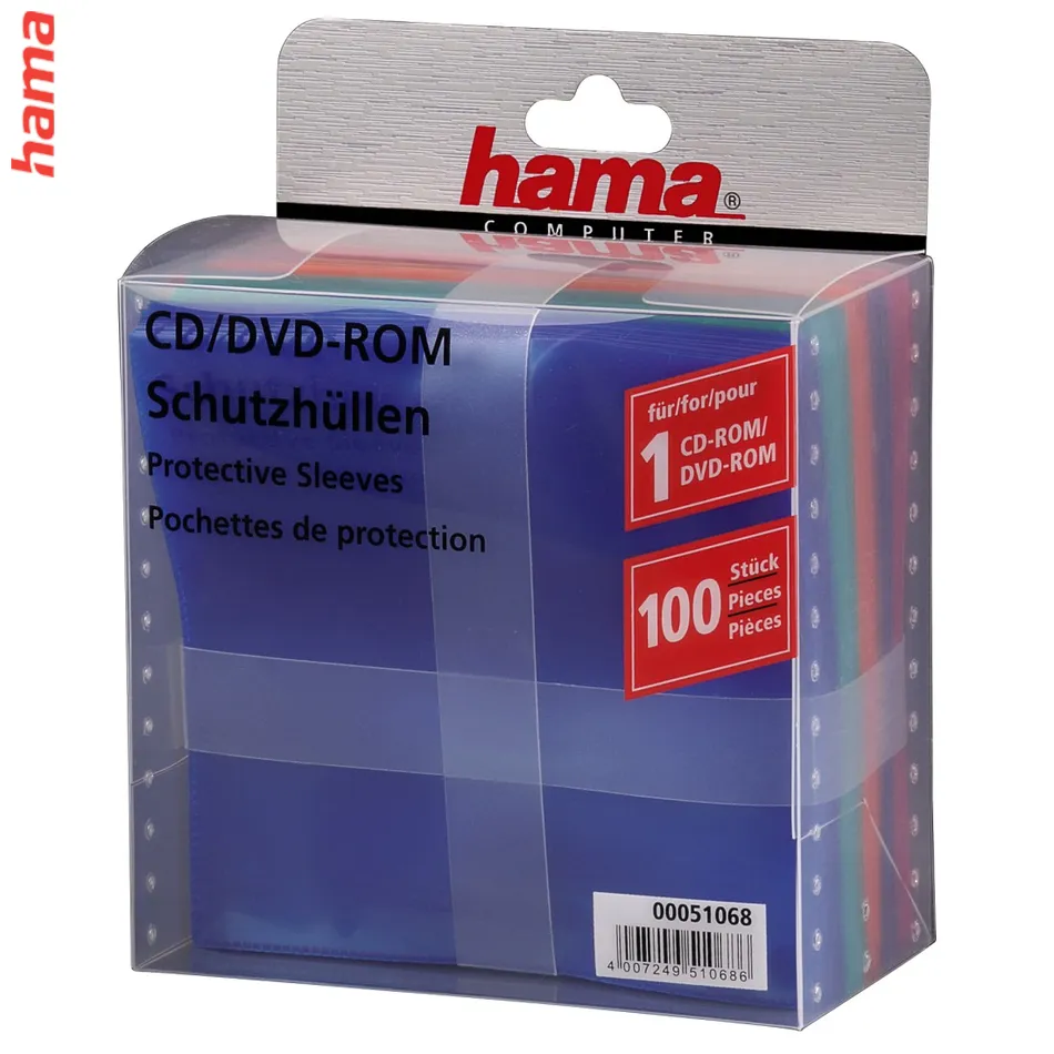 Hama plastový slim obal na CD, farebný, 9 balení po 20 ks