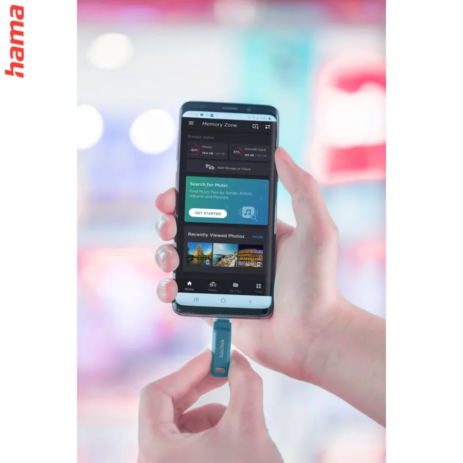 SanDisk Ultra Dual Drive Go USB kľúč 512 GB, USB-C a USB-A, modrý