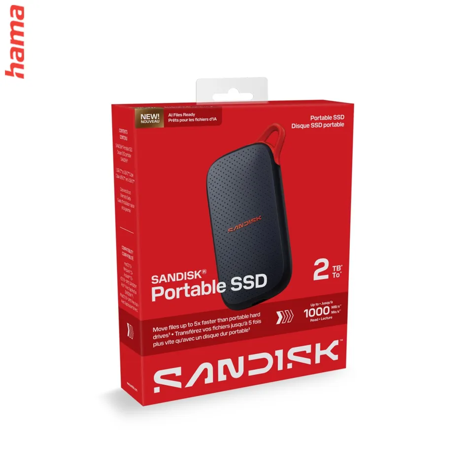SanDisk Extreme Portable SSD 2 TB, modrý externý SSD disk, 2000 MB/s
