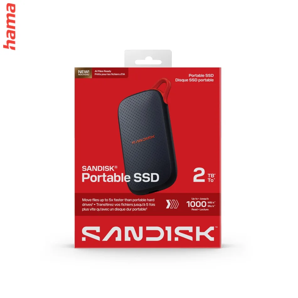 SanDisk Extreme Portable SSD 2 TB, modrý externý SSD disk, 2000 MB/s