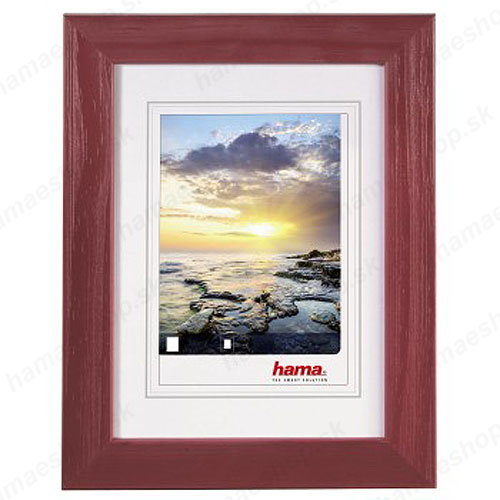 Drevený rámik 20x30 Bahia granátovo červený