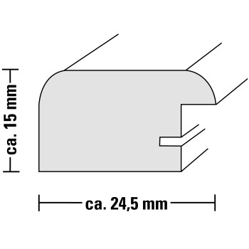 Rám 15x21 drevený Riga hnedý