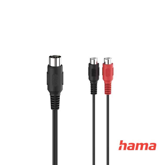 Hama redukcia 5pin DIN vidlica na 2 cinch zásuvky