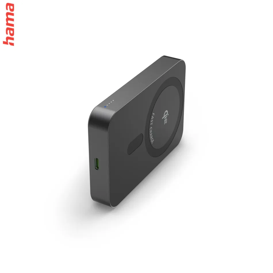 Hama bezdrôtová powerbanka Qi2, 10000 mAh, indukčné nabíjanie, USB-C Power Delivery