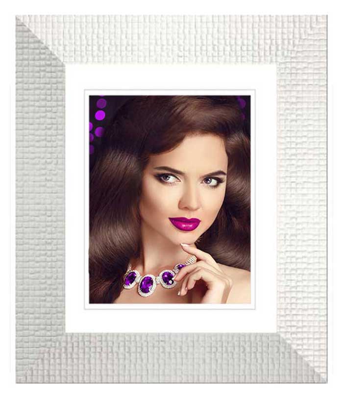 Rám na obraz 15x20 cm GLAMOUR biely
