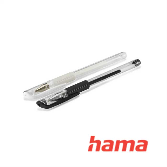 Hama gélové guľôčkové pero set 2 farby biela/čierna