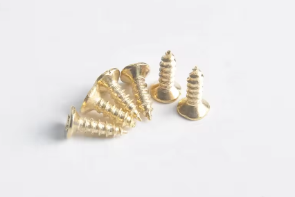  Samorezné skrutky s plochou hlavou zlaté 2x5 mm