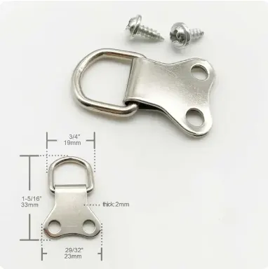 Pevný trojuholníkový zaves na obraz 33x23 mm + skrutky