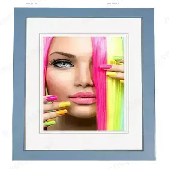 Drevený rámik 20x20 cm Quadro ll holubia modrá