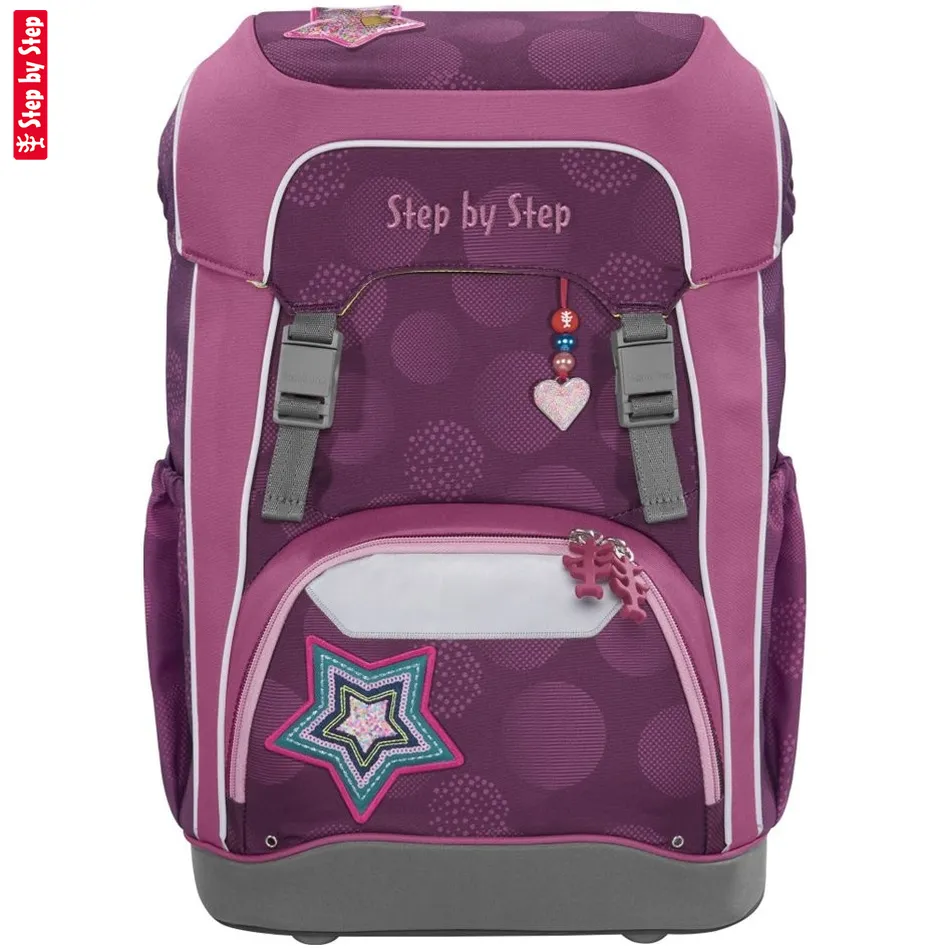 Školský ruksak GIANT pre prváčikov - 5-dielny set, Step by Step Glamour Star Astra, certifikát AGR