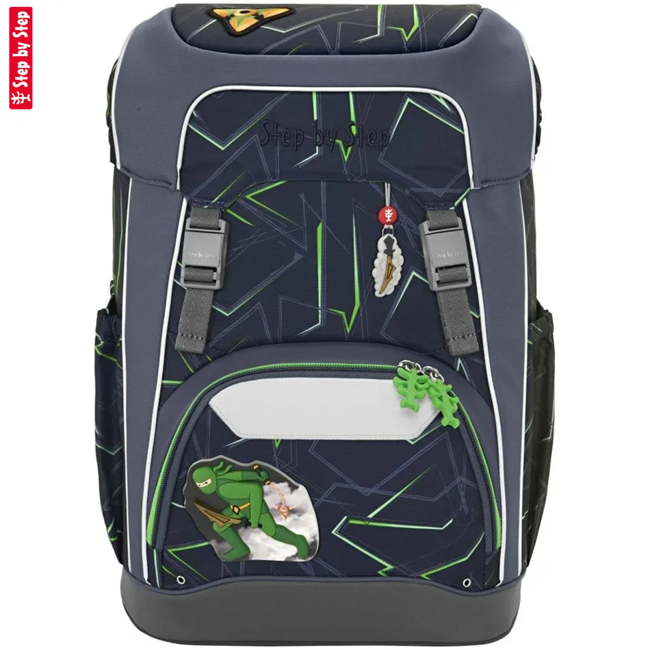 Školský ruksak GIANT pre prváčikov - 5-dielny set, Step by Step Ninja Kimo, certifikát AGR