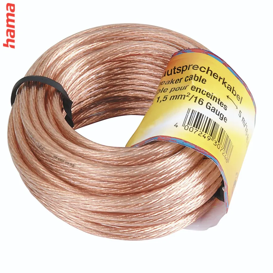 Hama reproduktorový kábel 2x 1,5 mm, 10 m, nebalený