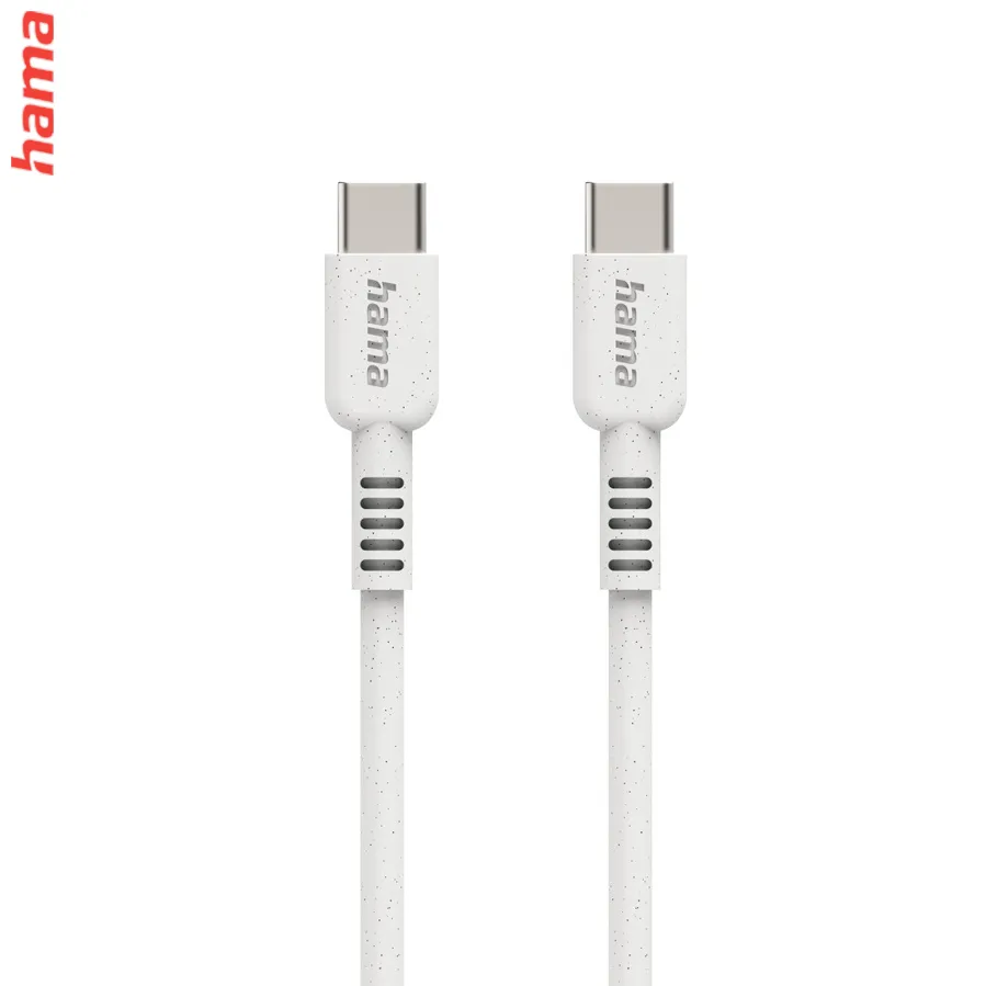 Hama Eco kábel USB-C 2.0 typ C-C 1 m, biely
