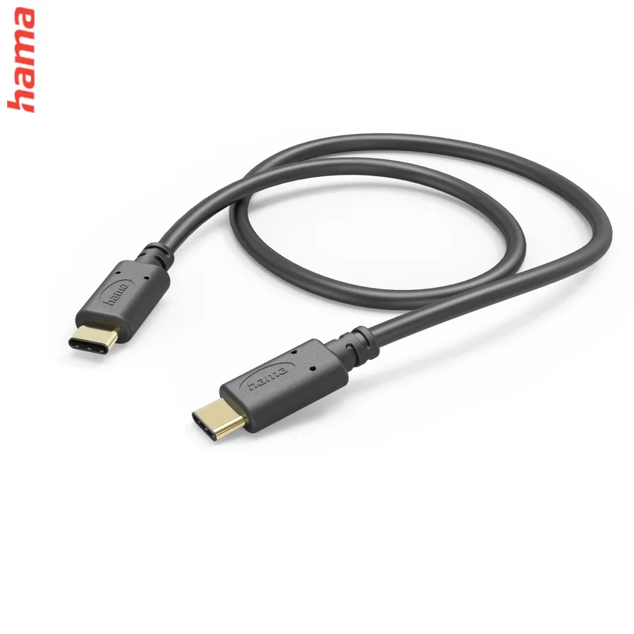 Hama kábel USB-C 2.0 typ C-C 1 m, čierny