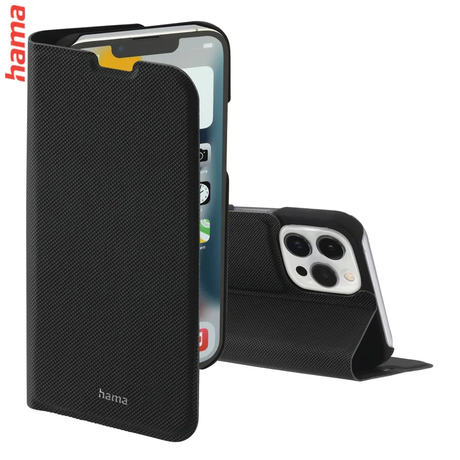 Hama Slim Pro, otváracie puzdro pre Apple iPhone 13 Pro Max, čierne