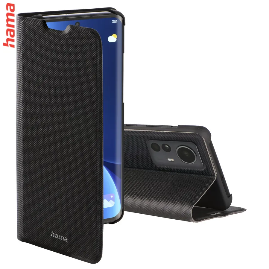 Hama Slim Pro, otváracie puzdro pre Xiaomi 12 Pro, čierne