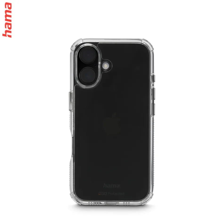 Hama Extreme Protect, kryt pre Apple iPhone 16, materiál D3O, nezažltne, priehľadný