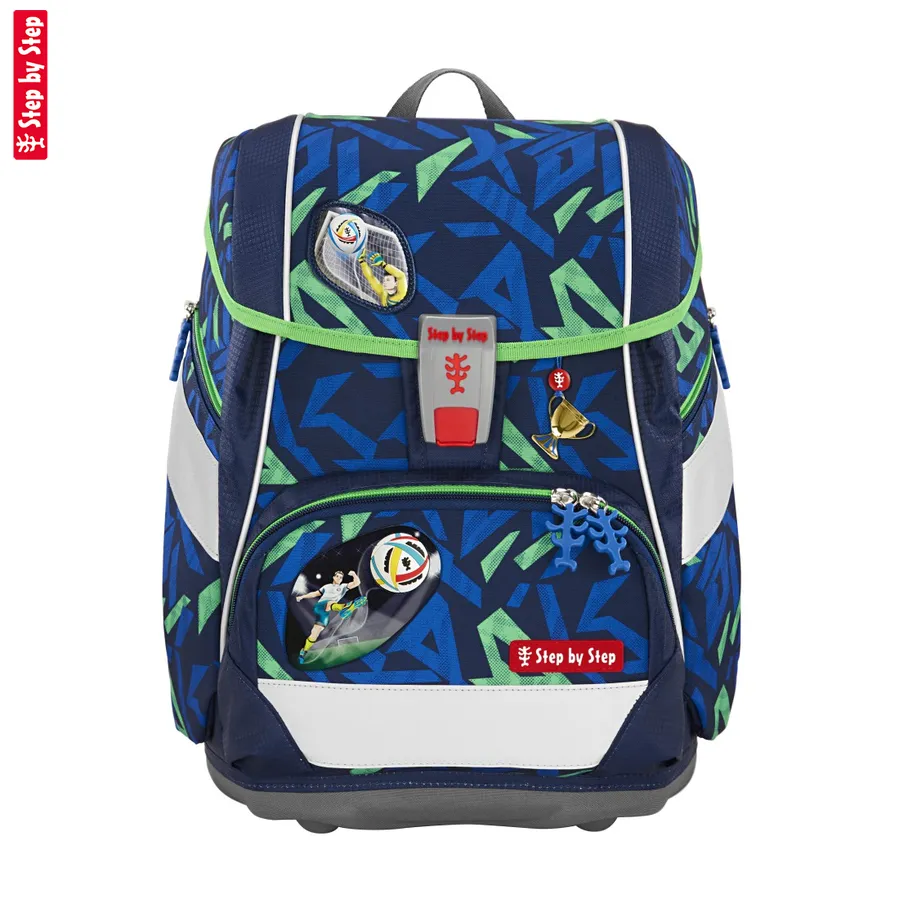 Školská aktovka/ruksak 2IN1 PLUS Soccer Ben - 6-dielny set pre prváčikov, certifikát AGR
