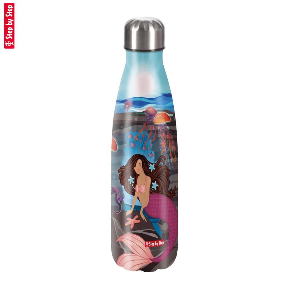 Izolovaná fľaška na nápoj z nerezovej ocele 0,5 l, Mermaid Delia