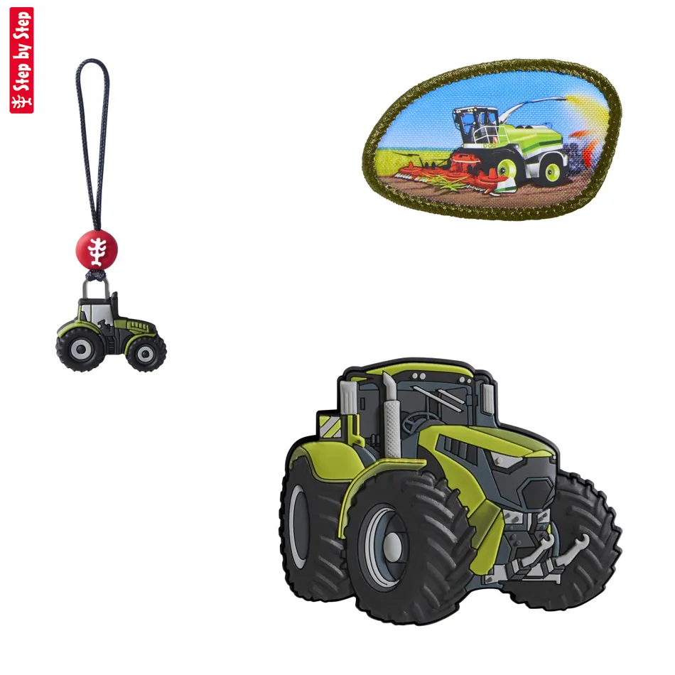 Doplnkový set obrázkov MAGIC MAGS Green Tractor Jimmy k aktovkám GRADE, SPACE, CLOUD, 2v1 a KID